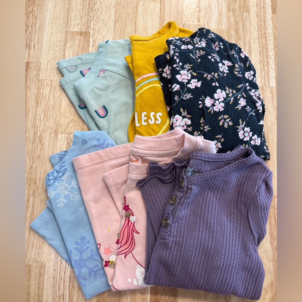 Bundle of 6 long sleeve 4T girl shirts